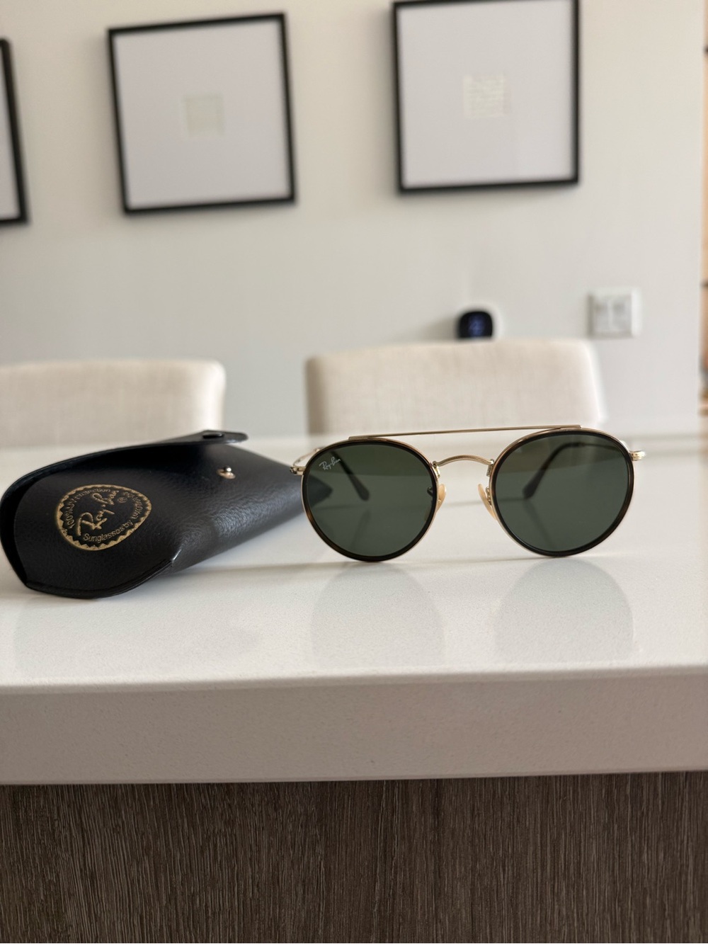 Ray-Ban Round Double Bridge Metal Sunglasses - Picture 8 of 10